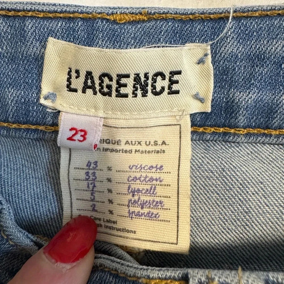 L'AGENCE Marguerite venus Jeans Size 23 Blue - Picture 7 of 14